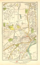 TWICKENHAM. Isleworth Hounslow Strawberry Hill Fulwell; Middlesex 1937 old map