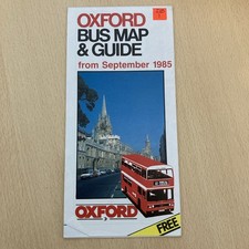 Oxford .   Timetable.  .  (. Oxford. Bus. Map. 1985.    )