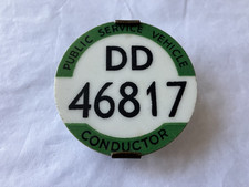 Ticket's Please: Vintage Bus Conductor's Badge. Public Service Vehicle.