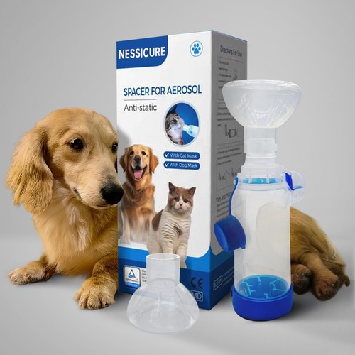 Pet inhaler spacer with - pet,