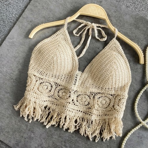 Women crochet knit - knit, halter