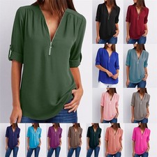 Casual Loose Blouse Ladies V