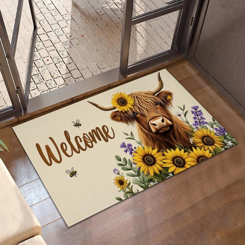 Door mat highland - mat,, cow