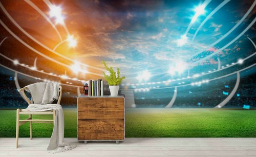 Football field wallpaper - 3d,