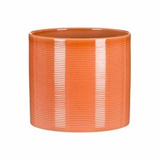 Papaya Ribbed Ceramic Planter