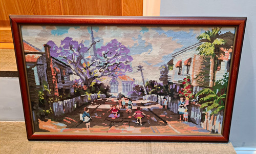Large vintage framed