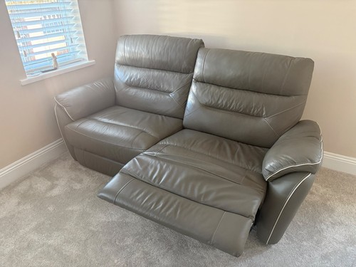 Leather recliner sofa - leather, 2-seater