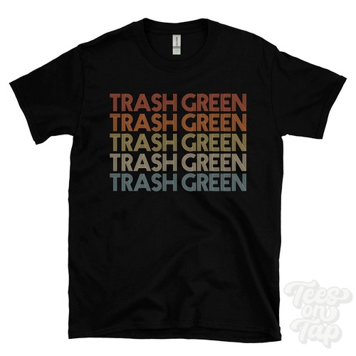 Trash green repeated retro - trash,
