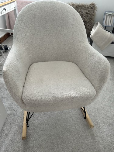 Cream bouclé upholstered - bouclé,