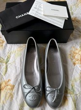CHANEL Ballerina Flats in Silver Grey-EU 39/UK 6-Brand new with box & dustbags