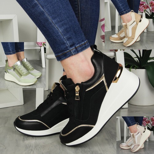 Wedge shoes trainers womens - wedge,