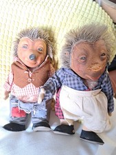 Genuine Large German Early Steiff Mecki / Hedgehog Pair - 25cm