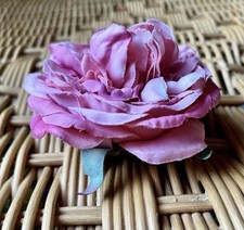 PRETTY PINK VINTAGE FLOWER PIN CORSAGE HANDMADE ROSE PEONY UNUSED