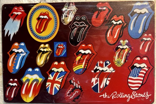 Tin sign 8x12 rolling - sign, stones