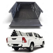 BLACK PICKUP TRUCK BED LINER MAT FOR TOYOTA HILUX REVO DOUBLE CAB MK8 2015-2021