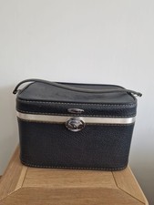 Vintage Antler vanity / Travel case.  Black  1970 / 80s Hardshell 36cm X 23cm X 