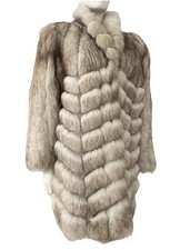 Natural Real BLUE FOX FUR Coat