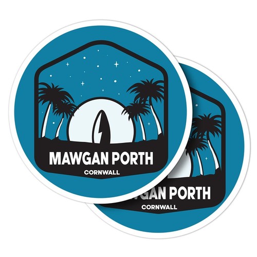 Vinyl stickers mawgan porth - 2x,