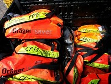 Drager PP15 CF15 Emergency Escape Oxygen Breathing kit , BA