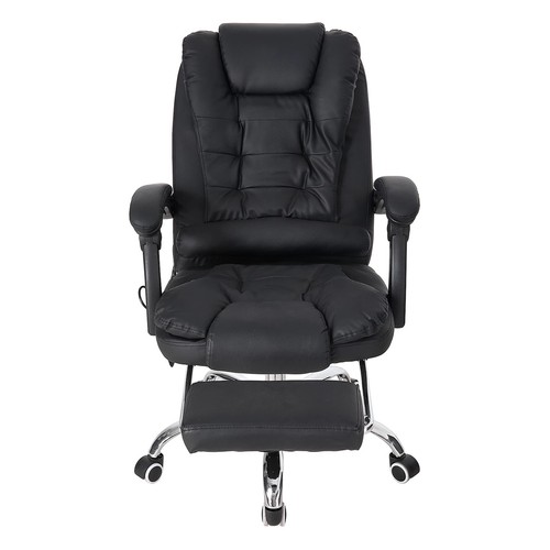 Black ergonomic massage office - black,