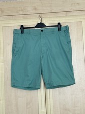 Marks And Spencer Green Smart Casual Summer Cotton Chino Shorts Mens Size W40 40