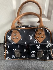 Playboy Black Handbag with Tan
