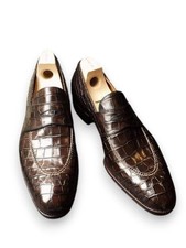 Handmade Brown Croc Text Real