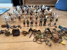 Schleich Horses X 60, 12 People, 13 Saddles, Plus Bridles & Accessories