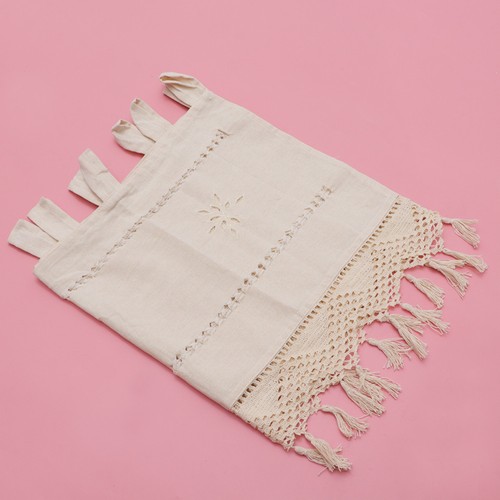 Beige short curtains home - short,