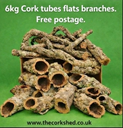 Cork bark tubes - bark, flats
