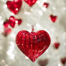 Exquisite Red Glass Heart