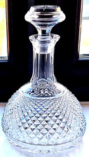 ANTIQUE GLASS SHIPS DECANTER