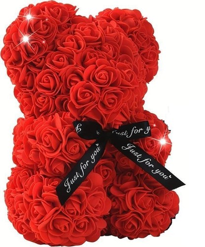 Red rose bear flower teddy - bear,