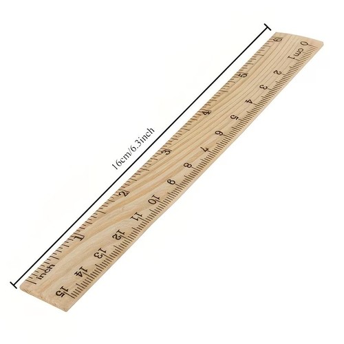 Wood ruler 15cm 6 inch - x,