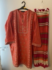 Limelight Orange Cotton Kurta