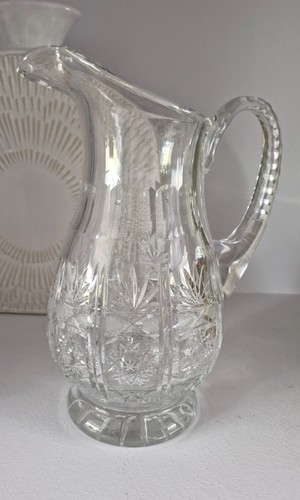 Vintage crystal jug - crystal,