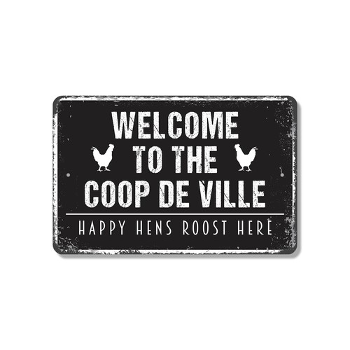 Coop ville chicken sign - coop,