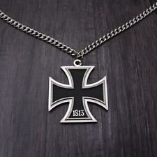 WWII German Iron Cross Medal Badge With Chain Iron cross necklace 1939 With Box