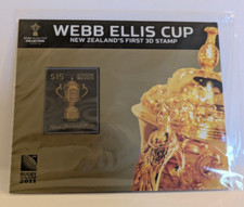 New Zealand Rugby Webb Ellis Cup 3D stamp in display folder 2011