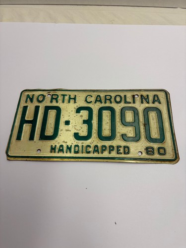 Vtg 1980 handicapped license - vtg,