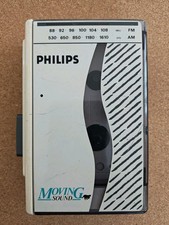 Philips D6545 Moving Sound Vintage Cassette Player With AM/FM Radio