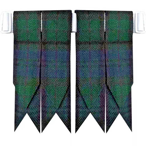 Black watch tartan kilt - black,