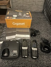 Gigaset C620A Duo Cordless Phone Twin Pack DECT Black w Answering Machine