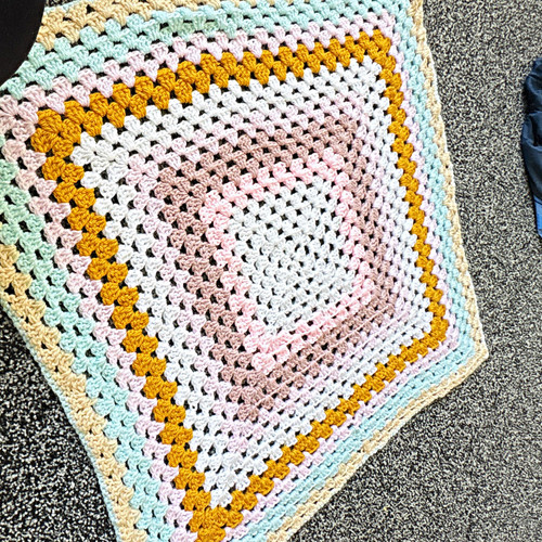 Handmade crochet granny square - handmade,
