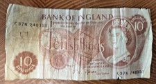 Used Ten Shillings Banknote J