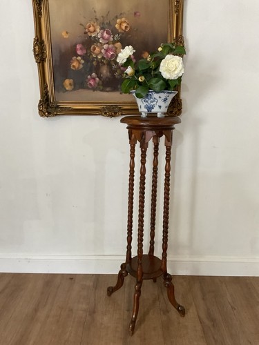 Vintage tall wooden plant - tall,