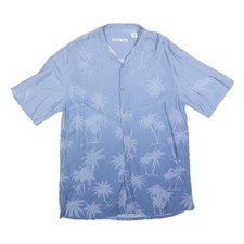 BATIK BAY Mens Blue Rayon Palm