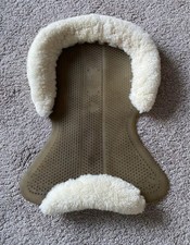 Acavallo Gel Non-Slip Wool/Lambskin Half Pad Horse Saddle Pad