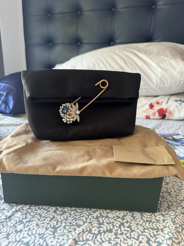 Burberry black satin - satin, small