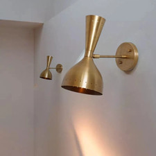 Pair of 1950s Mid-Century Modern Wall Sconce Stilnovo Light Christmas Gift